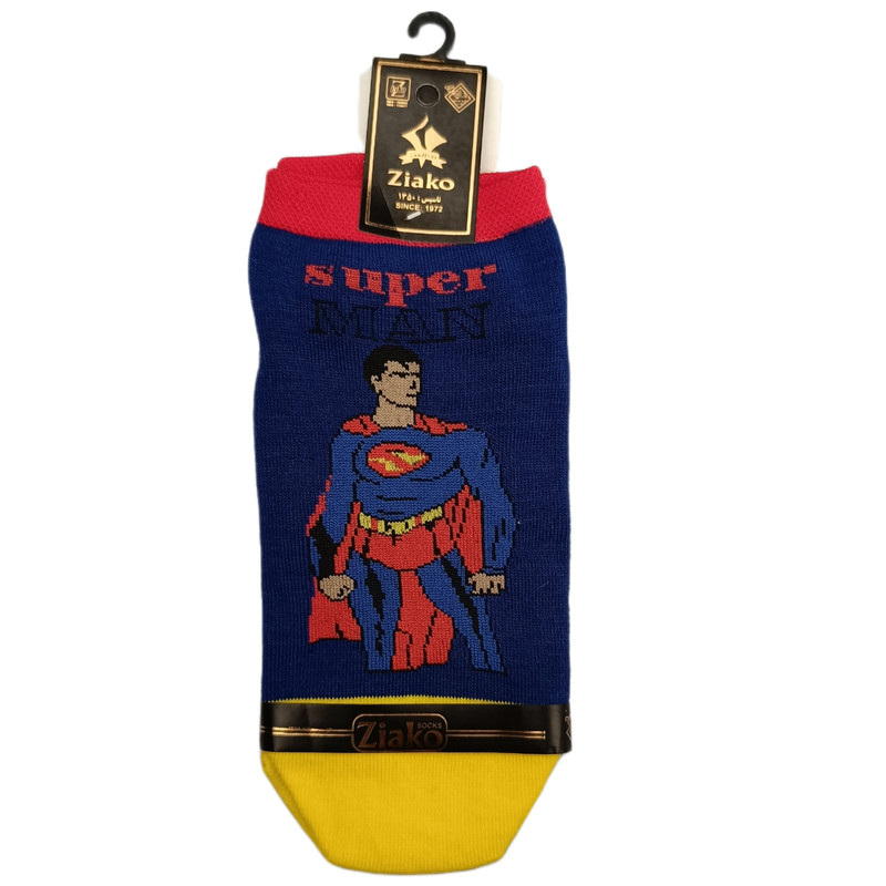 جوراب ساق کوتاه زنانه مدل سوپرمن
