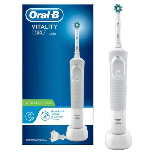 مسواک برقی اورال بی مدل CROSS ACTION VITALITY 100 ا ORAL-B CROSS ACTION VITALITY 100 ELECTRIC TOOTHBRUSH