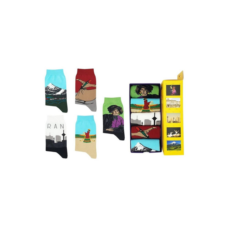 پک 5 جفتی جوراب ساقدار کالکشن ایران من