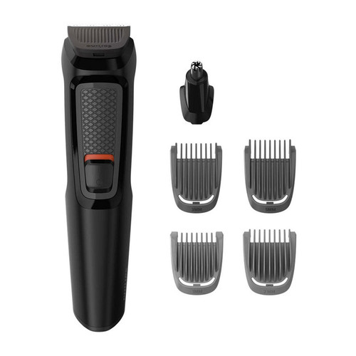 ماشین اصلاح موی سر و صورت فیلیپس مدل MG3710/15 با تیغه استیل ضد زنگ خودتیزشونده، باتری قابل شارژ با 60 دقیقه استفاده بیسیم، طراحی ارگونومیک و قابلیت اصلاح خط زن و حجم زن همراه با تریمر گوش و بینی