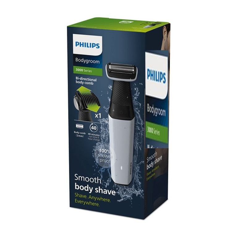 ماشین اصلاح موی بدن فیلیپس مدل بادی گروم سری ۳۰۰۰ به همراه تیغ یدک