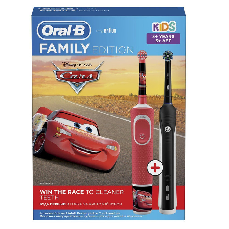 مسواک برقی اورال-بی مدل Family Edition Cars بسته 2 عددی