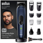 BRAUN ست اصلاح همه کاره MGK7421 سری 7، کیت مردانه 10 در 1
