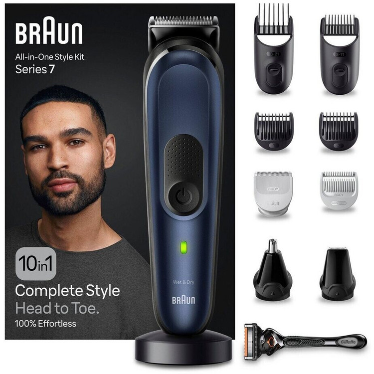 BRAUN ست اصلاح همه کاره MGK7421 سری 7، کیت مردانه 10 در 1