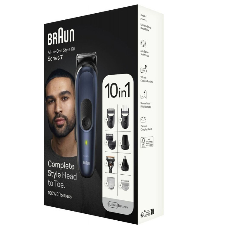 BRAUN ست اصلاح همه کاره MGK7421 سری 7، کیت مردانه 10 در 1